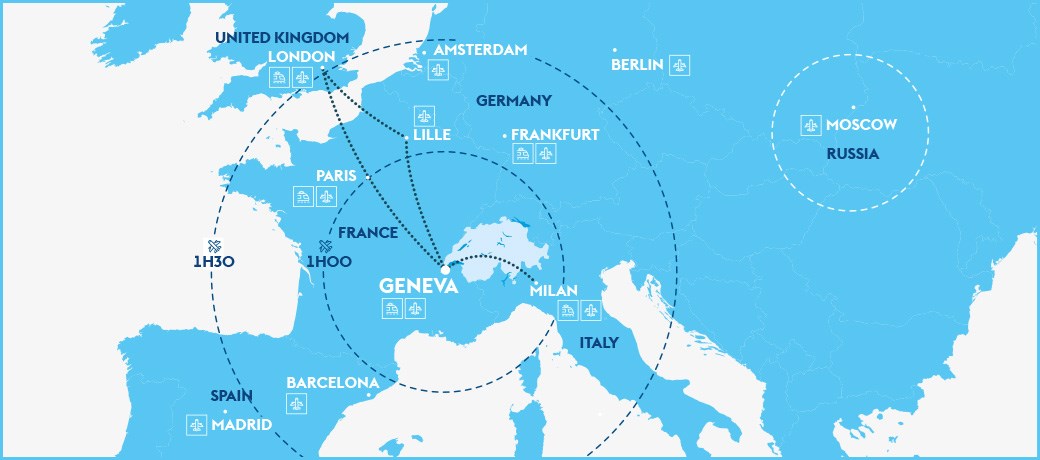 travel trade Geneva map