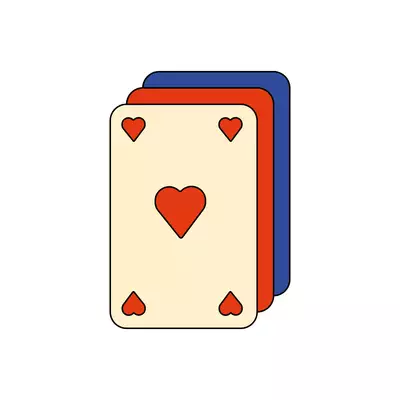 Coeur d'amour une illustration d'un as de coeur (carte de jeu)