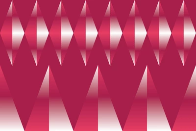 Des triangles avec des dégradés du rouge en blanc sur un arrière-plan rouge.