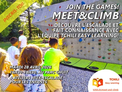 illustration découverte escalade en bloc + rencontre de printemps avec Tchili Easy Learning