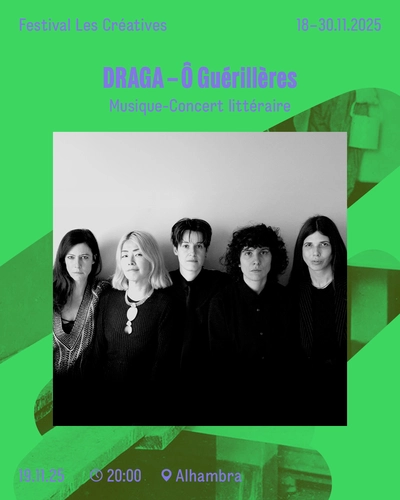 Portrait de Draga en noir et blanc.