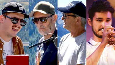 Je vois les 4 musiciens du groupe