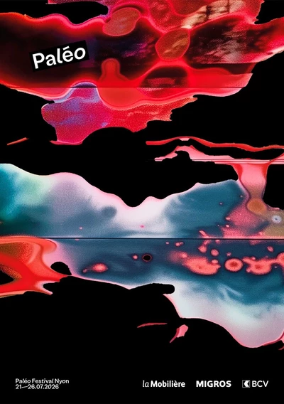 Cette image est l'affiche du Paléo Festival 2026