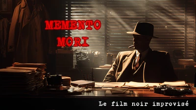 Un détective, fume assis à son bureau