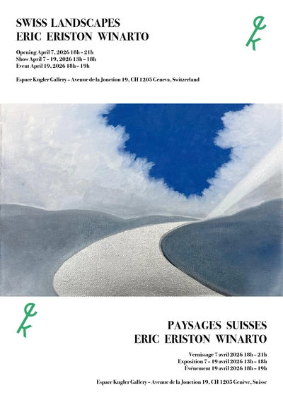 Swiss Landscapes Flyer de l'exposition d'Eric Winarto à Espace Kugler Gallery