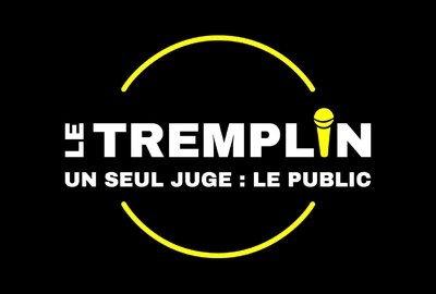 Le logo du tremplin avec le I remplacé par un micro jaune