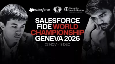 Salesforce FIDE World Championship Match 2026 Deux joueurs d'échecs, entre eux le titre du championnat