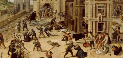 The St Bartholomew’s Day Massacre François Dubois, Le Massacre de la Saint-Barthélemy, Huile sur bois de noyer, entre 1572 et 1584.