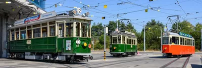 Historical tramways festival Motrices 67 - 125 - 729