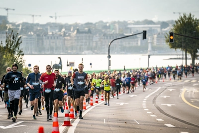 Coureurs sur la Rive Droite