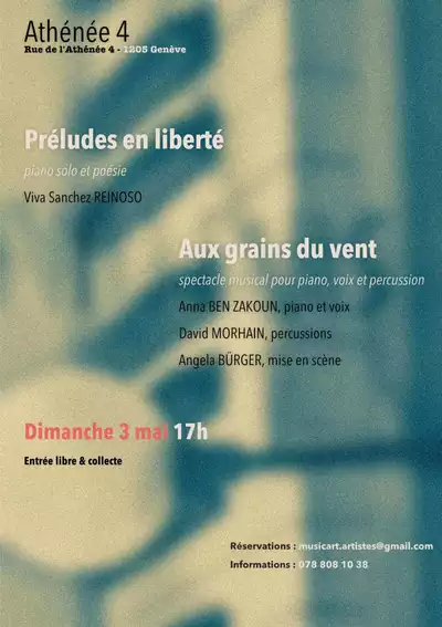 zones beiges et bleues, texte et informations