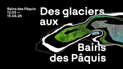 Affiche de l'exposition Des glaciers aux Bains des Pâquis