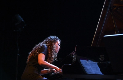 La pianiste en concert.