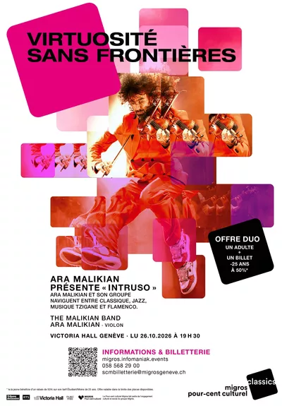 Ara Malikian’s “Intruso” Un homme (le musicien Ara Malikian) joue du violon