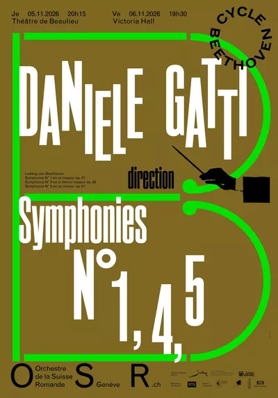 Beethoven Cycle 1 Affiche de la soirée avec l'OSR et Daniele Gatti, chef d’orchestre