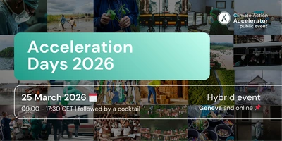 Bannière. Acceleration Days 2026. 25 mars 2026. 09h00-17h30, suivi d'un apéro. Événement hybride, à Genève et en ligne.