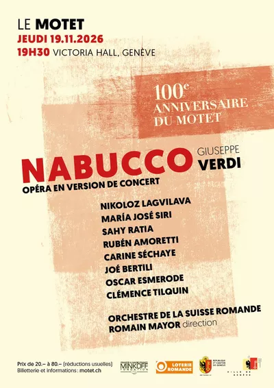 Affiche de Nabucco, opéra version concert de Giuseppe Verdi
