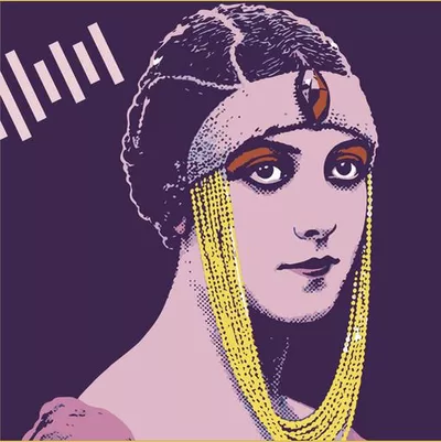 Composer pour le cinéma muet, une conférence autour de la réalisatrice et actrice Musidora à la Bibliothèque de la Cité Une photographie de Musidora retouchée avec des couleurs vives