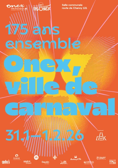 Affiche Onex, ville de carnaval - 31.01-01.02.26