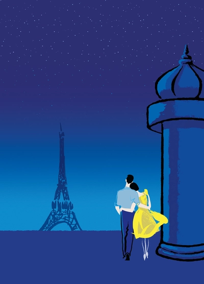 An American in Paris by George Gershwin and Ira Gershwin Illustration de la comédie musicale "Un Américain à Paris"