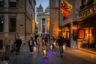 HALLOMANIA – Hallie’s Big Lantern Hunt in Geneva’s Old Town défilé de lampions en vieille ville de Genève