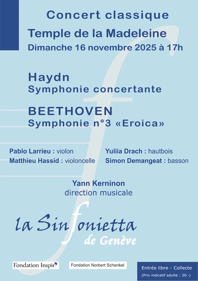Concert Sinfonietta 16/11/25 Espace Madeleine