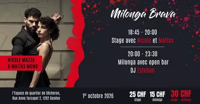 Flyer de l'événement avec les enseignants du cours