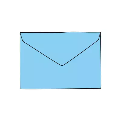 Une enveloppe bleue