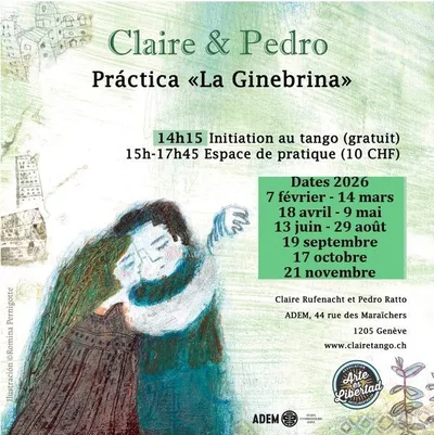Initiation and Practice of Tango "La Ginebrina" Un couple en dansant le tango