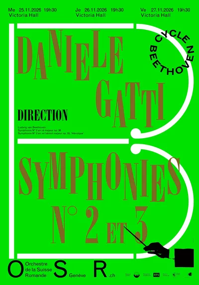 Affiche de la soirée avec l'OSR et Chef d’orchestre Daniele Gatti