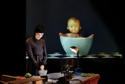 Du théâtre d'objet et sa projection filmé en arrière-plan