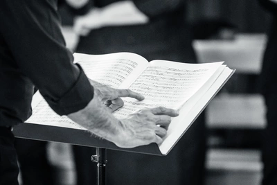 Photo prise lors d'une répétition du concert