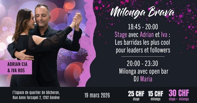 Flyer de l'événement avec les enseignants du cours