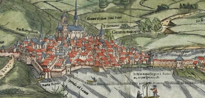 Running the Reformation Hans Rudolf Manuel Deutsch, Vue de Genève, gravure sur bois, 1548.