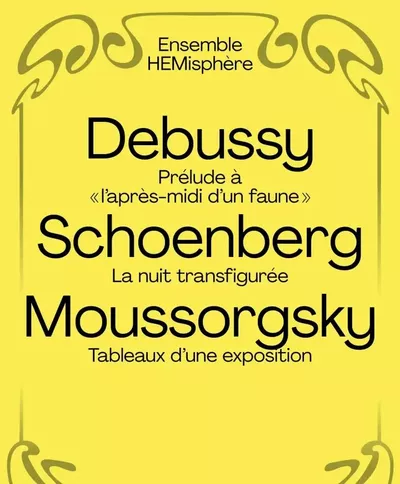 Debussy, Schoenberg, Moussorgsky affiche du concert