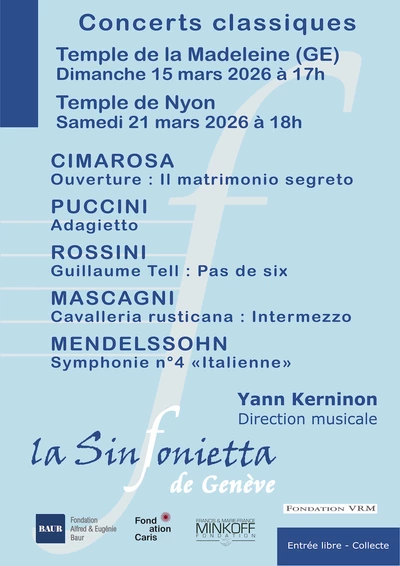 Concert Sinfonietta 16/03/26 Espace Madeleine