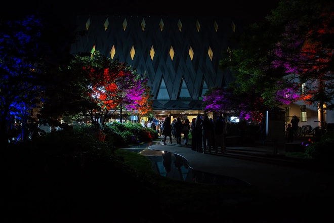 Image du MEG de nuit avec un jeu de lumière