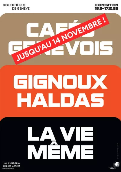 Geneva cafés: life itself Affiche de l'exposition "Cafés genevois: la vie même"