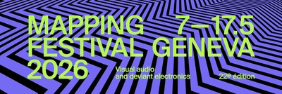 Logo du Mapping Festival et les dates