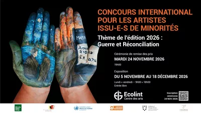 Award Ceremony for the International Contest for Minority Artists – 2026 Theme: “War and Reconciliation” Affiche de la Cérémonie de Remise des Prix