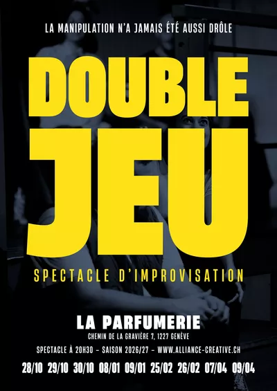 DOUBLE JEU – improv show Affiche Double Jeu