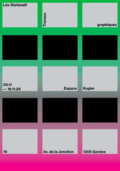 Léo Stefanelli . Graphic Works Flyer de l'exposition graphique de Léo Stefanelli