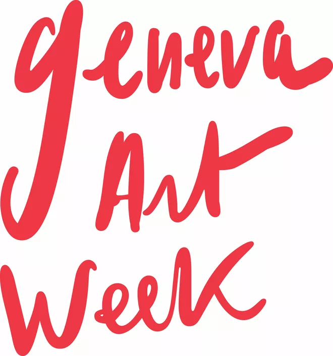 logo rouge de la manifestation Geneve Art Week