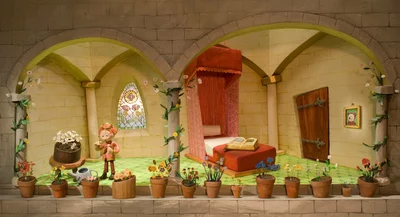 Scène du film d'animation avec la technique des marionnettes