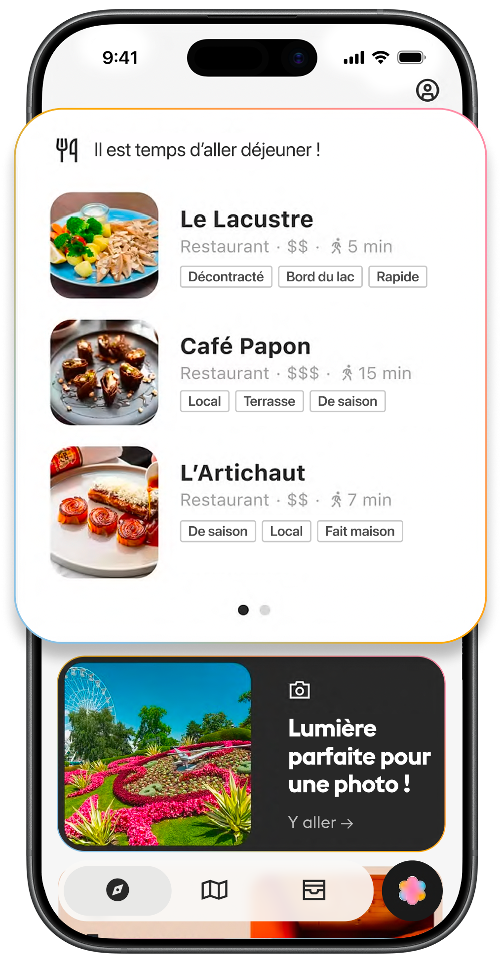 Suggestions d'activités en temps réel à Genève